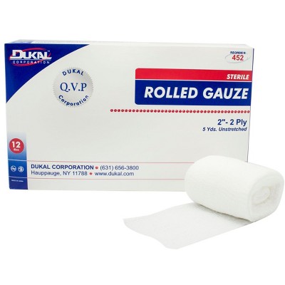 Dukal Fluff Bandage Roll - Sterile, White - 2 In. X 5 Yds., 12 Count ...