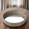 HomeRoots 28" Natural and Brown Round Wood Indoor Outdoor Tray With Handles - 2 of 4