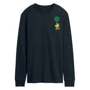 Men's - Peanuts - Woodstock Clover Long Sleeve Graphic T-Shirt - 1 of 4