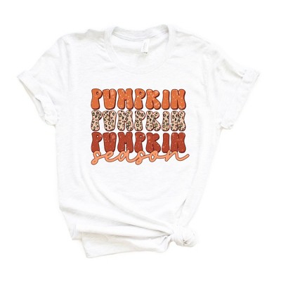 Simply Sage Market Women's Pumpkin Season Leopard Short Sleeve Graphic Tee
