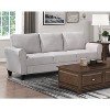 Modern Transitional Sand Hued Textured Polyester Polyester 1pc Sofa Attached Cushions Living Room Furniture - 4 of 4