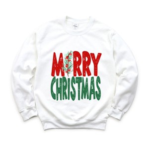 Simply Sage Market Red and Green Merry Christmas Sweatshirt - 1 of 4
