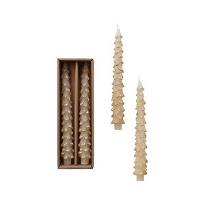 Unscented Tree Shaped Taper Candles, Boxed Set Of 2 - 1 of 4