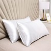 Dr. Pillow White Silk Pillow Case 2 Pack, White - 3 of 4