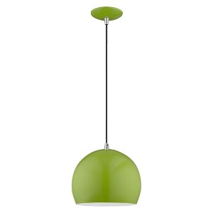 Livex Lighting Piedmont 1 - Light Pendant in  Shiny Apple Green - 1 of 2