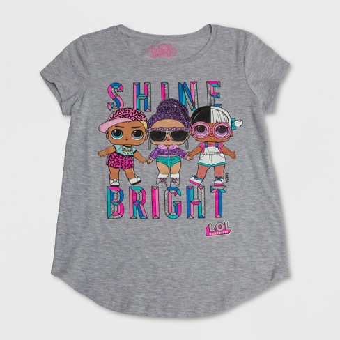 Girls' L.O.L. Surprise! Shine Bright Short Sleeve T-Shirt - Heather ...
