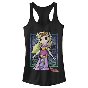 Juniors Womens Nintendo Legend of Zelda Princess Racerback Tank Top - 1 of 4