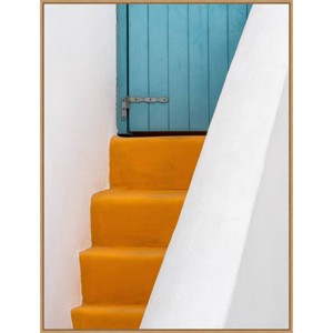 Amanti Art 32"x42" Stairs by Markus Auerbach Framed Canvas Wall Art Print : Modern Vertical Lithograph, Polystyrene Frame - 1 of 4