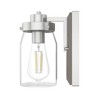 Hunter Fans 6.75" Devon Park Wall Light Brushed Nickel Finish - Rustic Accent for Modern Farmhouse Spaces - 2 of 4