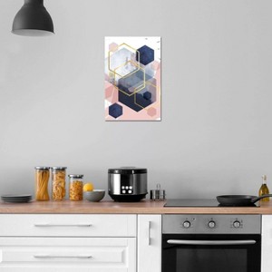 iCanvas Abstract Navy Blush Gold I by Urban Epiphany Canvas Print Wall Art - 1 of 3