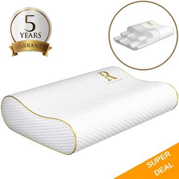 Royal Therapy Memory Foam Pillow, Pharmonis USA, Neck Pillow Bamboo Adjustable Side Sleeper Pillow for Neck & Shoulder