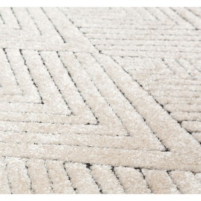 Cadence Gray Diamond 6' x 9' Easy Care Synthetic Area Rug