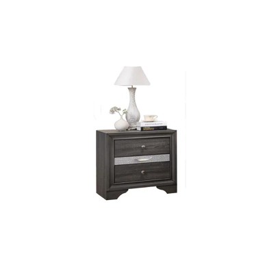 NicBex Wood Nightstand,Bedside Tables with 2 Drawers and 1 Small Drawer for Bedroom,Living Room