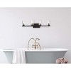 Elegant Lighting Cassie 4 lights bath sconce in black with clear shade - 2 of 4