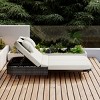 2-Person Outdoor Daybed, Patio Chaise Lounges with 5-Position Adjustable Backrest, Chaise Lounge with Iron Frame and Foam Cushions–Cuddlewood - 3 of 4