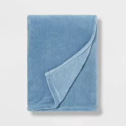 Twin Plush Blanket Blue - Pillowfort™