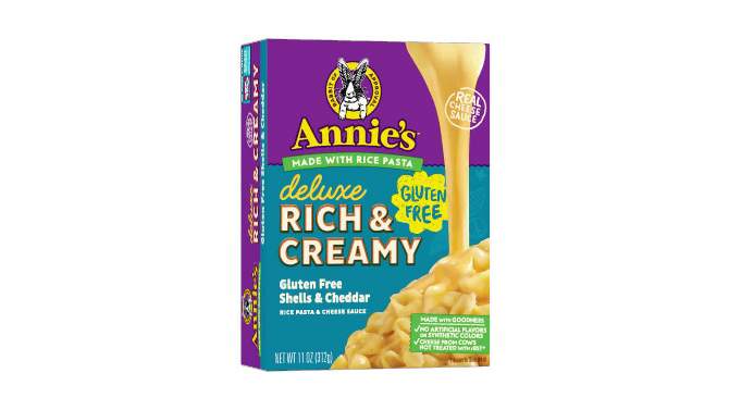 Annie&#39;s Gluten Free Deluxe Rich &#38; Creamy Rice Pasta Shells &#38; Cheese Sauce - 11oz, 2 of 12, play video