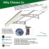 Door Window Awning Canopy W59"xD34" Thick Virtually Crystal Solid Polycarbonate Sheet with Polyester Valance - 4 of 4