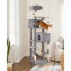 61"/75.2"H Cat Tree Cat Tower for Indoor Cats, Plush Multi-Level Cat Condo with Scratching Posts, Perches, Caves, Hammock - 2 of 4