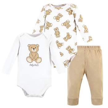 Hudson Baby Long-Sleeve Bodysuits and Pants, Teddy Bears