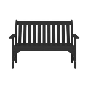 WestinTrends Malibu Outdoor 2-Person All-Weather HDPE Front Porch Garden Bench - 1 of 4