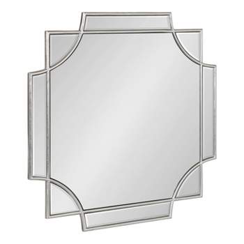 24" x 24" Minuette Decorative Framed Wall Mirror Silver - Kate & Laurel All Things Decor