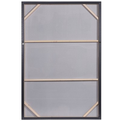 Gold and Gray Abstract Hand-Painted Canvas with Silver Frame