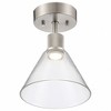 Access Lighting Port Nine 1 - Light Flush Mount in  Brushed Steel - 3 of 4