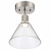 Access Lighting Port Nine 1 - Light Flush Mount in  Brushed Steel - image 3 of 4