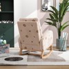 VYNXARIA Modern Rocking Chair for Nursery, Mid Century Accent Rocker Armchair With Side Pocket, Mustard Boucle - 3 of 4