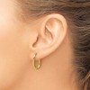 Chisel Stainless Steel Polished Yellow IP-plated Elongated 2mm Hinged Hoop Earrings - 3 of 4