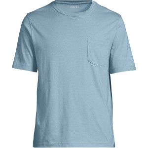 Lands' End Men's Super-T Short Sleeve T-Shirt with Pocket - 1 of 2