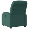 vidaXL Dark Green Manual Massage Recliner Chair - Fabric Upholstered Vibrating Lounge Armchair with Cup Holders for Living Room - 4 of 4