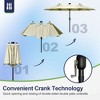 Maggift Patio Umbrella, Large Outdoor Double-Headed Umbrella, With Crank Handle, Powerful UV Protective for Pool, Lawn, Off-White, 181.1"*106.2"*94.5" - 3 of 4
