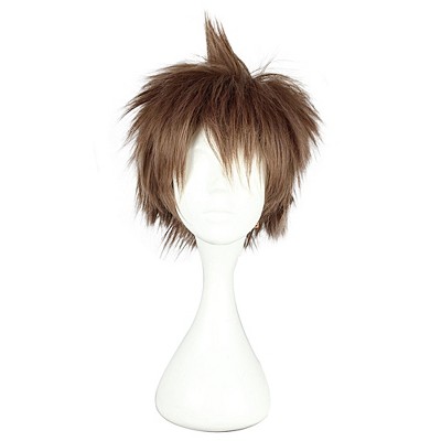 Unique Bargains Women's Wigs 12" Brown with Wig Cap Straight Hair 160g