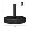 Gulches Heavy Duty 18" Patio Umbrella Base, 40 lbs. Concrete Stand with Metal Holder - Bronze - 3 of 4