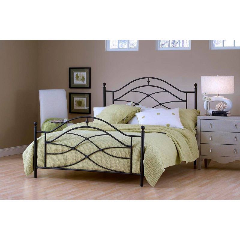 King Cole Bed with Rails Black - Hillsdale Furniture, 3 of 9