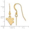 Black Bow Jewelry 14k Yellow Gold Plated Sterling Silver West Virginia Mountaineers NCAA Dangle Earrings - 2 of 3