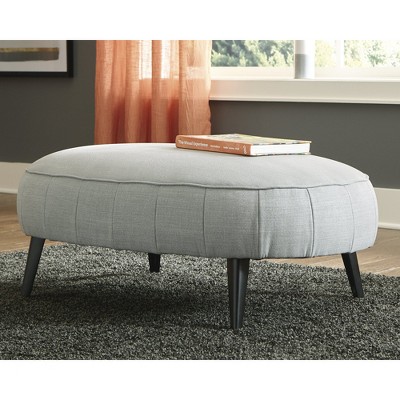 Hollyann 41" Gray Chenille Oversized Accent Ottoman
