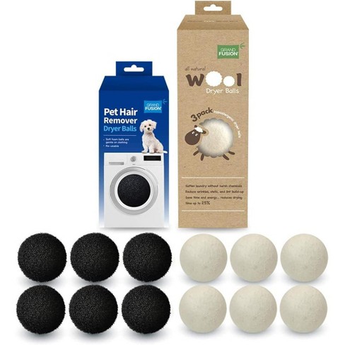 Grand Fusion 6pk Pet Hair Remover Dryer Balls 6 Pk Wool Dryer