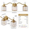 POWLIG 26-in 3-Light Gold Dimmable Bathroom Transitional Vanity Light with Crystal Shade - 3 of 4