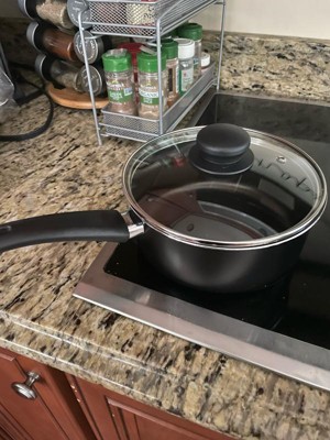 2qt Aluminum Nonstick Saucepan Black - Room Essentials™