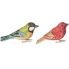 Gallerie II Wood Carved Bird Clip Ornament Set of 4 - 2 of 3