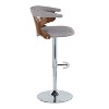 LumiSource Set of 2 Gardenia Adjustable Barstools Chrome Fabric - 3 of 4