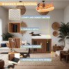 ORRD 30.25"L 2-in-1 Dog Crate & Ottoman Bench w/Removable Cushion, Sliding Barn Door - Walnut Wood Dog Kennel for Bedroom/Living Room - 2 of 4