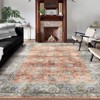 9x12 Area Rug, Washable Rug, Vintage Floral Carpet, Non Slip Kitchen Rugs, Entryway Rug, Bathroom Rugs, Thin Rugs for Bedroom, Stain Resistant Rugs - 3 of 4