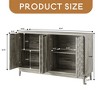 Modern Style Buffet Cabinet,Sideboard Buffet Cabinet With Storage,Storage Cabinet with 4 Diamond-shaped relief Doors - Leovsnove - 3 of 4