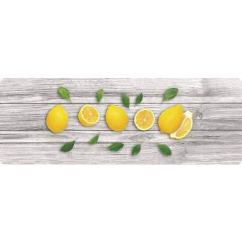 J&V TEXTILES 20" x 55" Oversized Cushioned Anti-Fatigue Kitchen Runner Mat (Lemons)