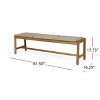 Christopher Knight Home Erick 61.5" Outdoor Wicker and Acacia Wood 3 Seater Bench - 3 of 4