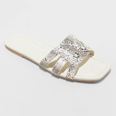 Women's Mallory Jelly Sandals - Shade & Shore™ Cream 8 : Target